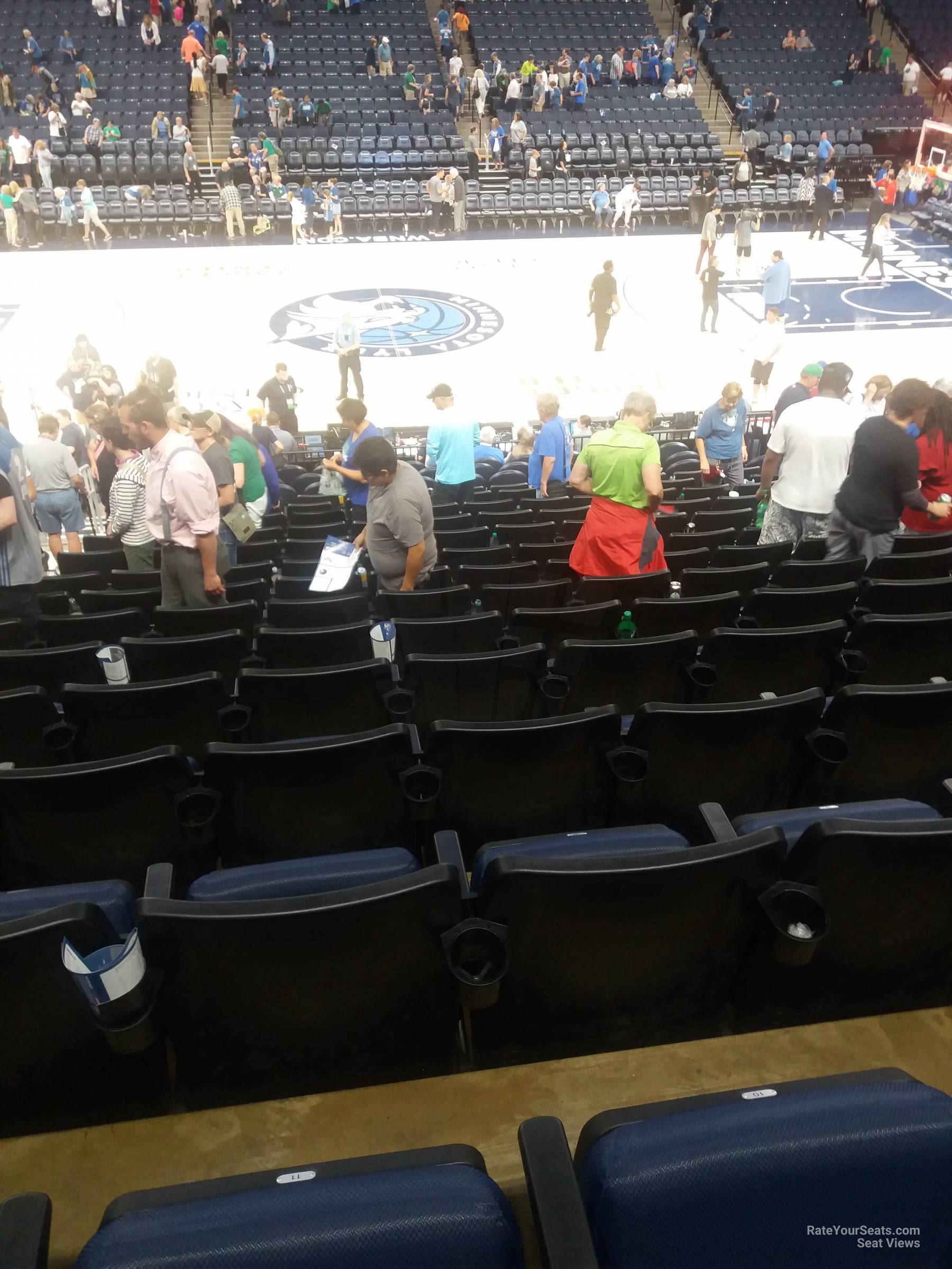 section 131, row n seat view  for basketball - target center